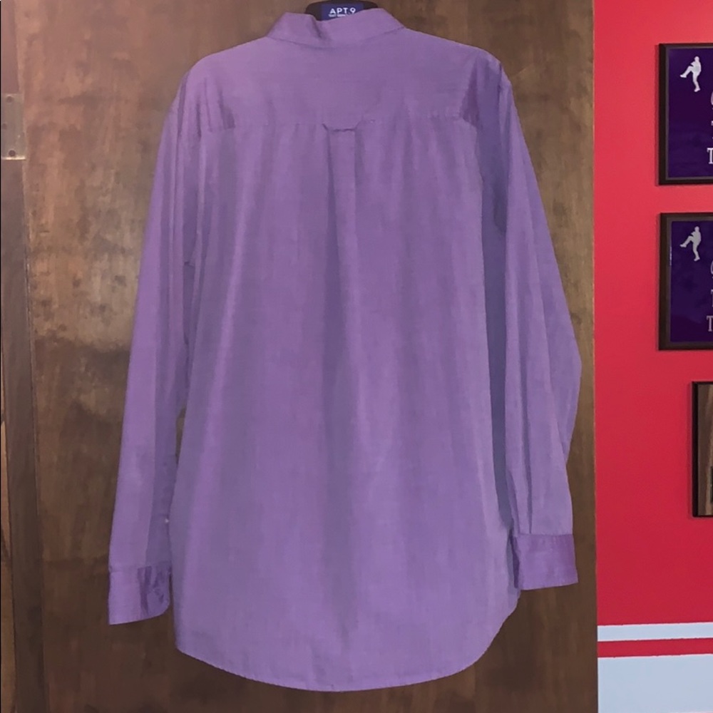 Chaps Purple Button Up - Picture 6 of 6